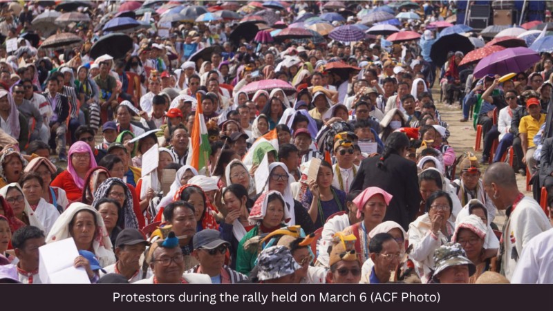 Protest against APFRA in Itanagar